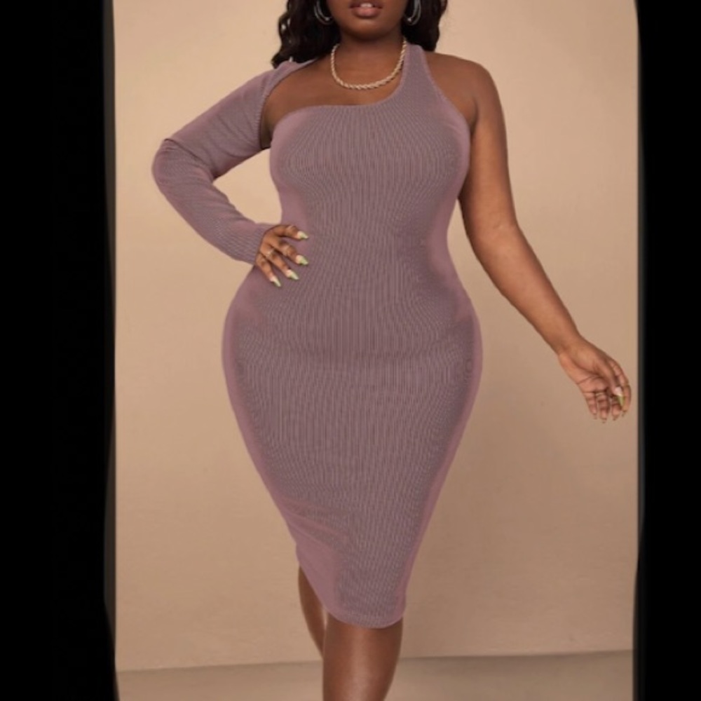 Purple & Black Bodycon Dress Boutique New Size 0XL  See Measurements